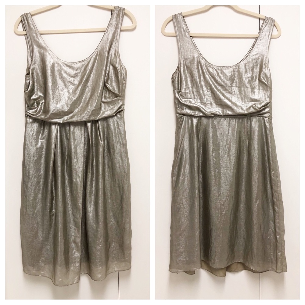 Elie Tahari Metallic Sleeveless Dress Size 10